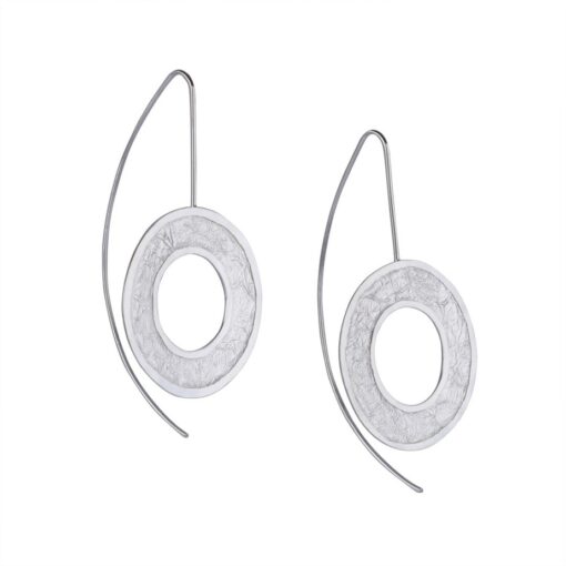 Silver Earring Textures Openwork Circles