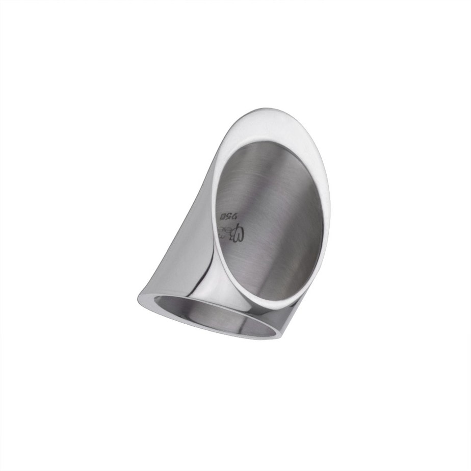 4cm Anillo giratorio Caja de anillo-Plata regula Espejo plástico 5.6 