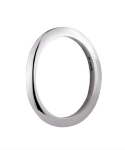 Bangle silver .925 oval ironed mirror