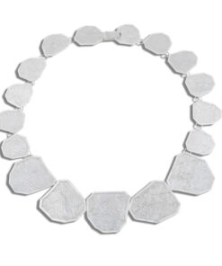 925 silver necklace reticulated mosaic textures